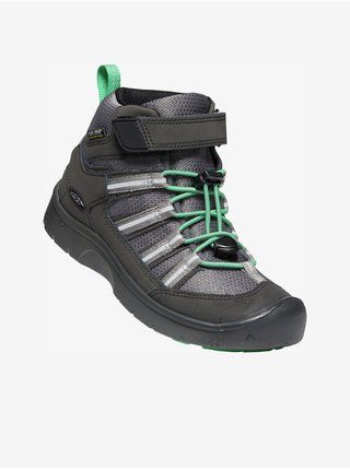 Šedé dětské nepromokavé boty s koženými detaily Keen Hikeport 2 Sport