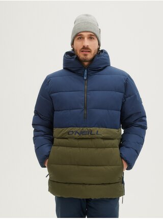 Zeleno-modrá pánská prošívaná bunda O'Neill Original Anorak