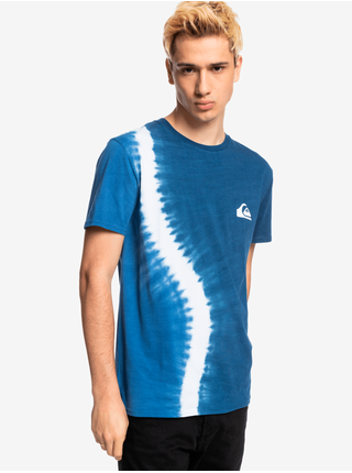 Modré pánske vzorované tričko Quiksilver 25th Hours