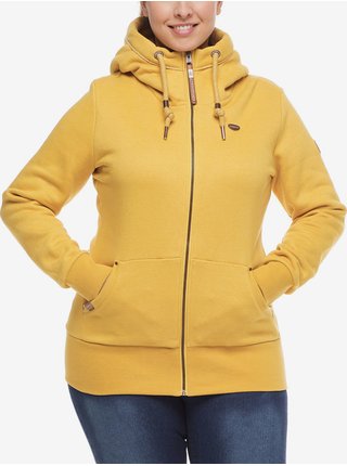 Žltá dámska mikina na zips s kapucou Ragwear Neska Zip Plus