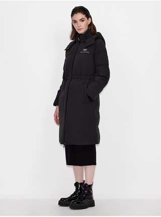 Černý dámský zimní kabát Armani Exchange
