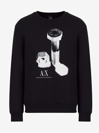 Černá pánská mikina s potiskem Armani Exchange