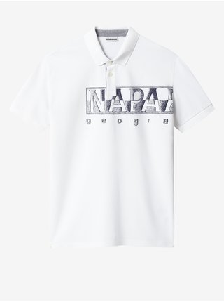 Bílé pánské tričko s potiskem Napapijri Eallar   