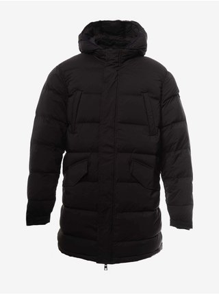 Černý pánský prošívaný zimní kabát GAS Leonardo Long