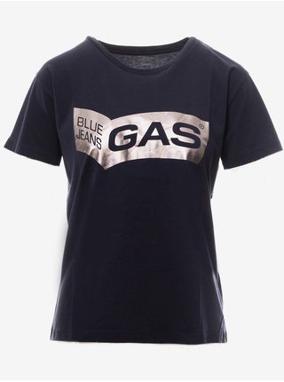 Černé dámské tričko s potiskem GAS Francys