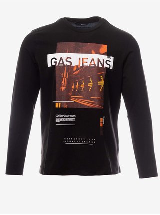 Černé pánské triko s potiskem GAS Giampy Subway