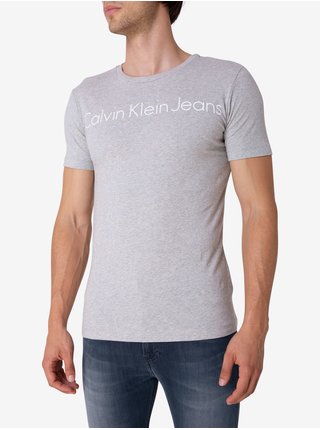 Světle šedé pánské tričko Calvin Klein