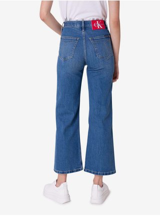 Modré dámské zkrácené flared fit džíny Calvin Klein Jeans