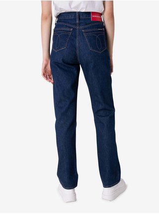 Tmavě modré dámské straight fit džíny Calvin Klein Jeans