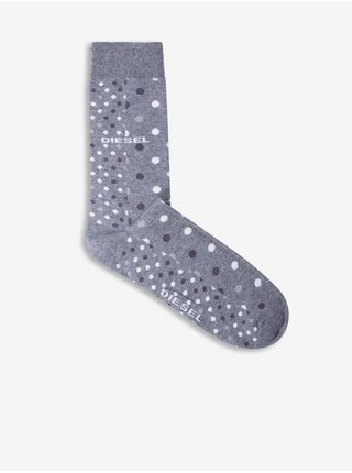 Sada tří pánských ponožek v šedé barvě Diesel Skm-Robin