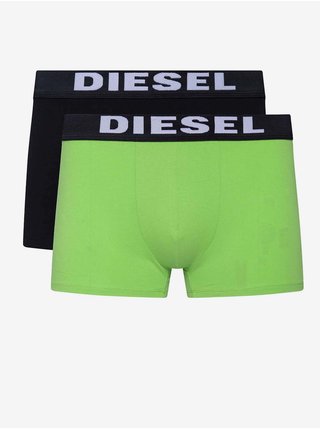 Sada dvou pánských boxerek v zelené a černé barvě Diesel
