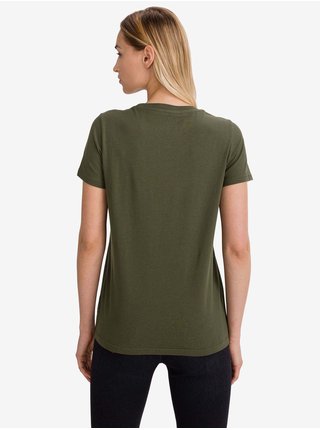 Tmavě zelené dámské tričko s potiskem Lee