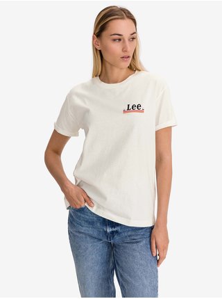 Bílé dámské tričko s nápisem Lee