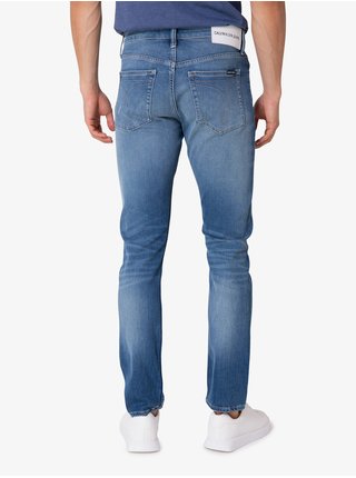 Modré pánske slim fit rifle Calvin Klein Jeans