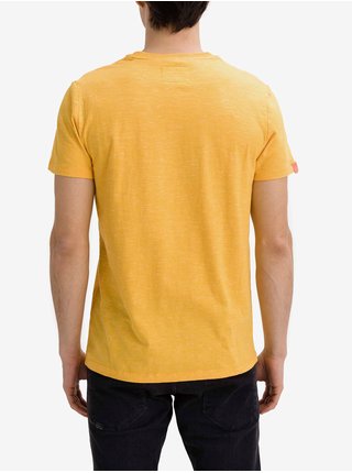 Žluté pánské tričko Superdry Ol Vintage Emb Crew 