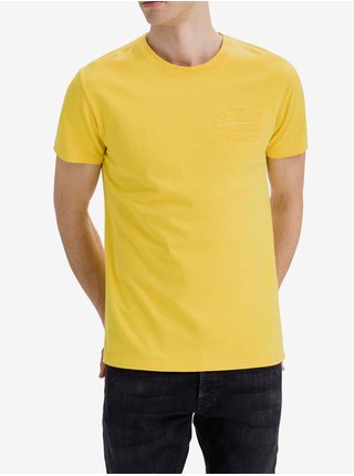 Žlté pánske tričko Superdry Premium Goods Tonal Injecti
