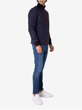 Tmavomodrá pánska prešívaná bunda Calvin Klein Jeans