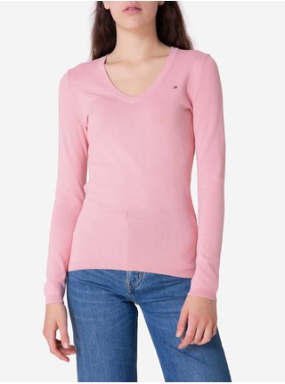 Ružový dámsky ľahký sveter Tommy Hilfiger
