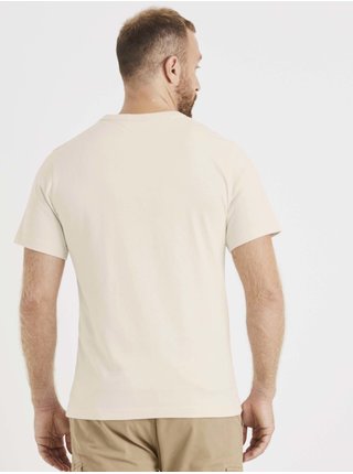 Krémové basic tričko Celio Tebox 