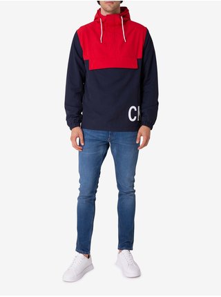 Červeno-modrá pánská bunda Calvin Klein 