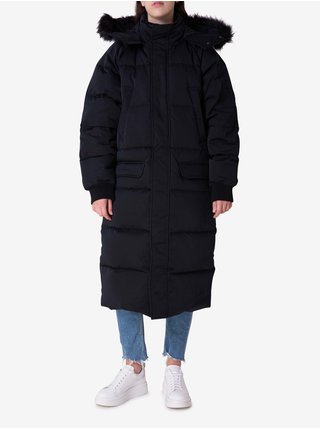Černý dámský péřový zimní kabát Bae Calvin Klein Jeans