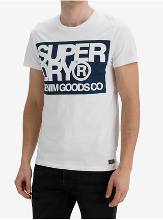Bílé pánské tričko Superdry Denim Goods Co Print Tee 