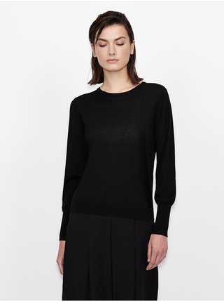 Čierny dámsky vlnený sveter Armani Exchange