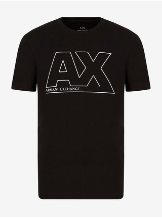 Černé pánské tričko s potiskem Armani Exchange