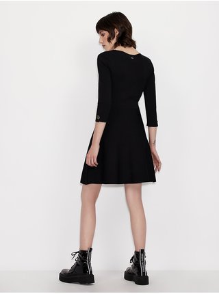Čierne svetrové šaty Armani Exchange