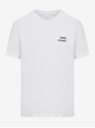 Bílé pánské tričko s potiskem Armani Exchange
