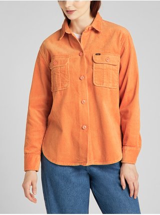 Oranžová dámska menčestrová košeľa Lee Sandy