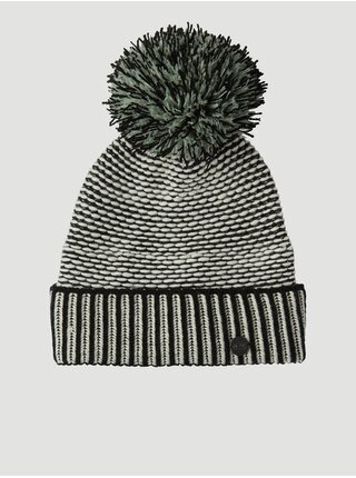 Čierno-biela dievčenská zimná čiapka s brmbolcom O'Neill Chunky Beanie