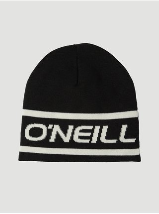 Šedo-čierna pánska vzorovaná obojstranná zimná čiapka O'Neill Reversible Logo Beanie