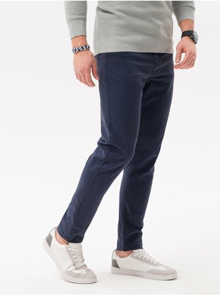 Tmavě modré pánské chino kalhoty Ombre Clothing P1059