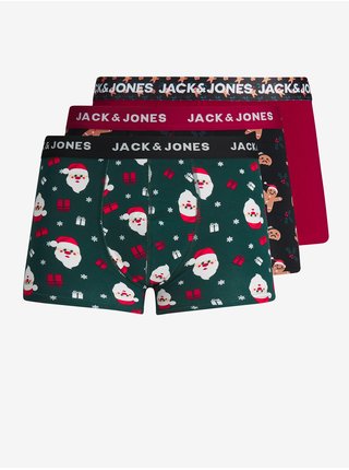 Sada tří vánočních boxerek Jack & Jones Dash