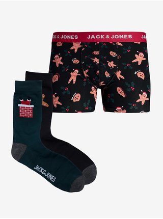 Vánoční sada boxerek a dvou párů ponožek Jack & Jones Vixen