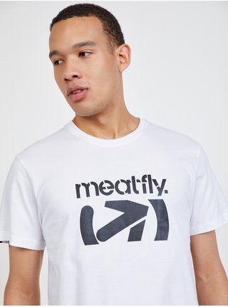 Bílé pánské tričko s potiskem Meatfly