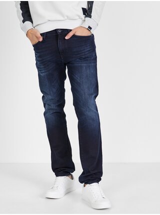 Tmavomodré pánske slim fit rifle GAS Albert Simple