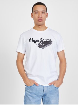Čierno-biele pánske tričko Pepe Jeans Terry