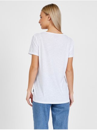 Biele dámske tričko s potlačou SAM 73 Arias