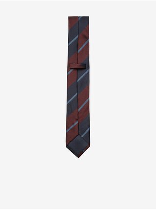 Vínovo-modrá pánska pruhovaná kravata Selected Homme Aaron