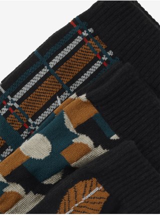 Tři páry ponožek v černé a hnědé barvě Blend