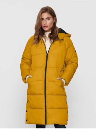 Žltý prešívaný kabát ONLY Amanda