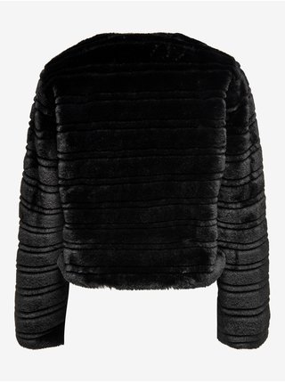 Černá dámská bunda z umělého kožíšku Jacqueline de Yong Deer
