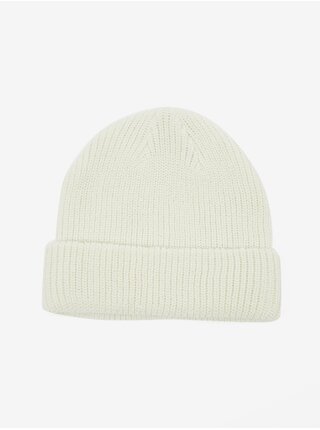 Krémová unisex žebrovaná zimní čepice Converse Go 2 Beanie