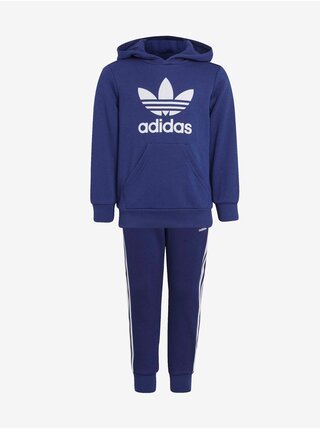 Tmavě modrá holčičí tepláková souprava s potiskem  adidas Originals Hoodie Set