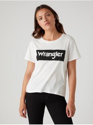 Tričká s krátkym rukávom pre ženy Wrangler - biela