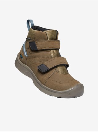 Hnědé dětské kožené voděodolné boty Keen Hikeport II Strap