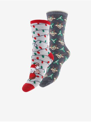 Sada dvoch párov vianočných ponožiek Pieces Emily