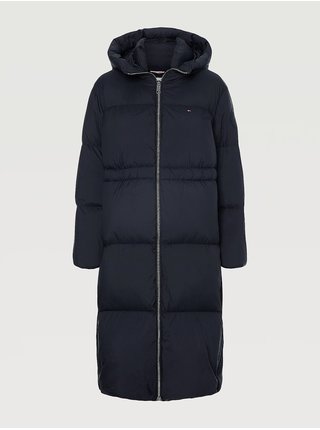 Černý dámský péřový zimní kabát Tommy Hilfiger